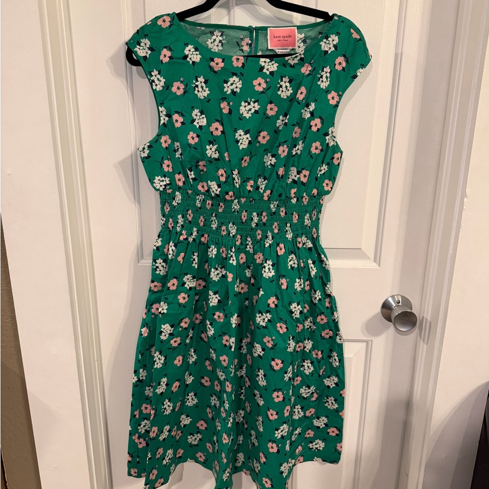 Kate Spade Green and Pink Floral Kids Dress
